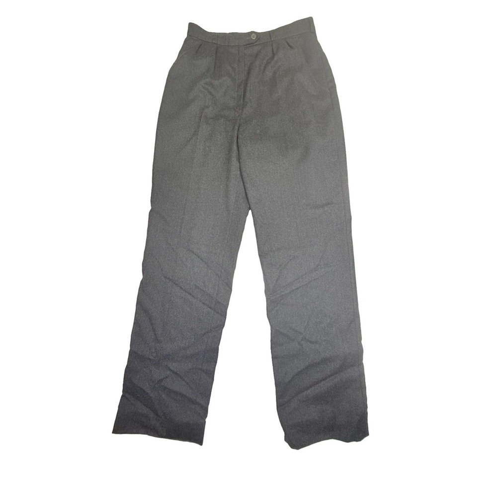 Giorgio Sant'Angelo Wool Dress Pants Women's 10 Gray Pleated Career